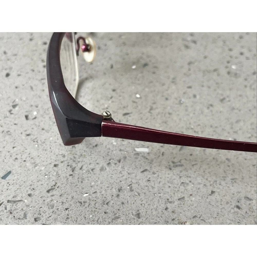 Essence Eyewear ES257 261 53-20-135 Burgundy Half Rim Eyeglasses Frames ONLY